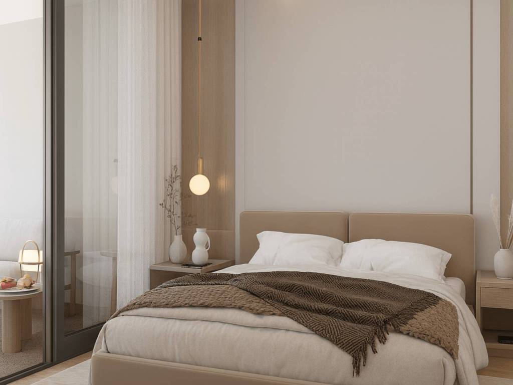 Large bedroom with balcony