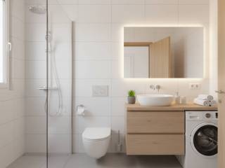 Functional deisgner bathroom.