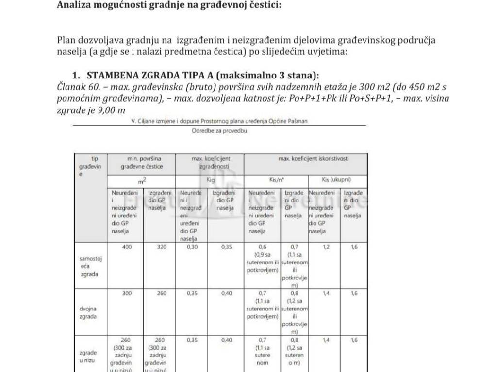 Građevinsko zemljište, Prodaja, Pašman, Banj