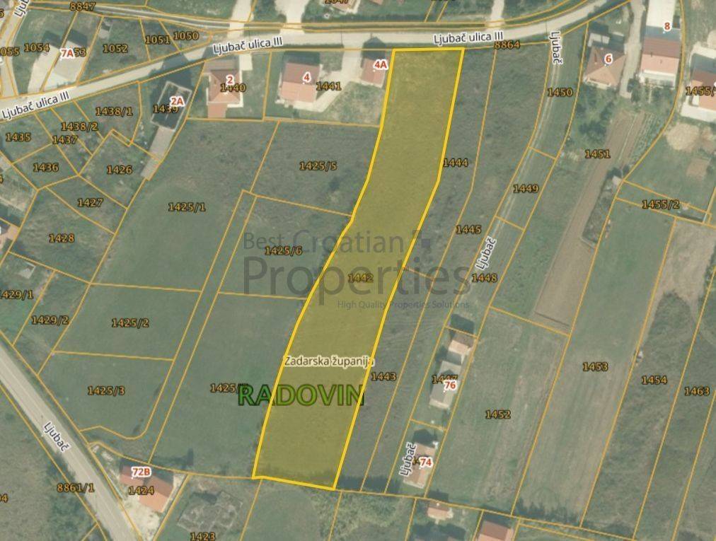 Građevinsko zemljište, Prodaja, Ražanac, Ljubač