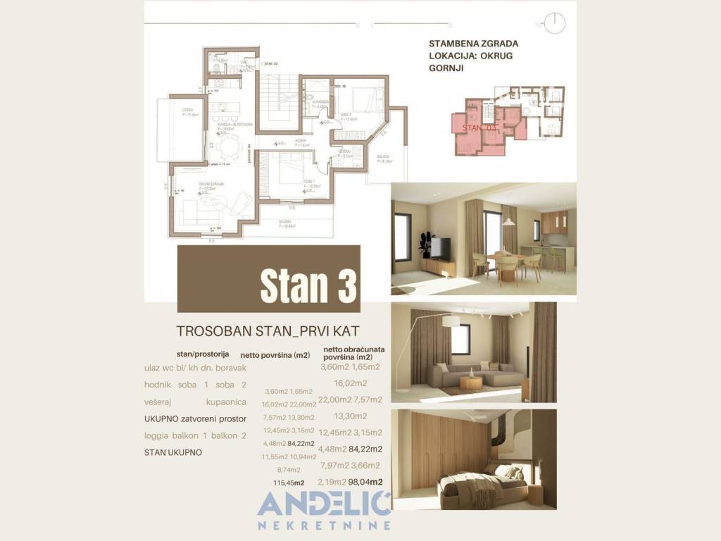 Stan u novogradnji, Prodaja, Okrug, Okrug Gornji