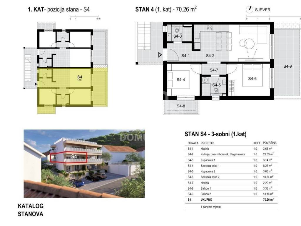 Stan u novogradnji, Prodaja, Marina, Poljica