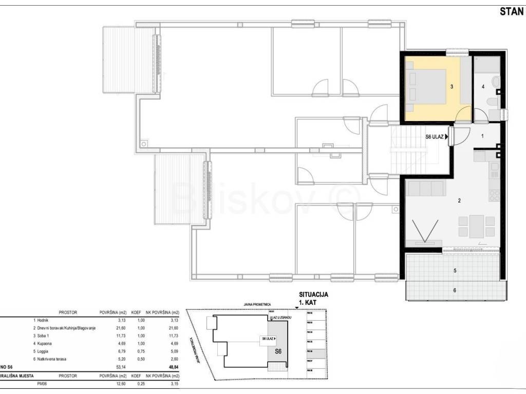 Stan u zgradi, Prodaja, Kolan, Mandre