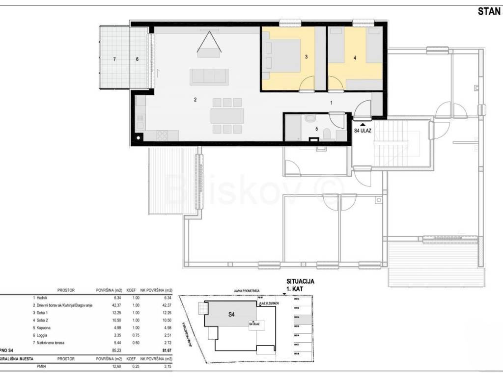 Stan u zgradi, Prodaja, Kolan, Mandre