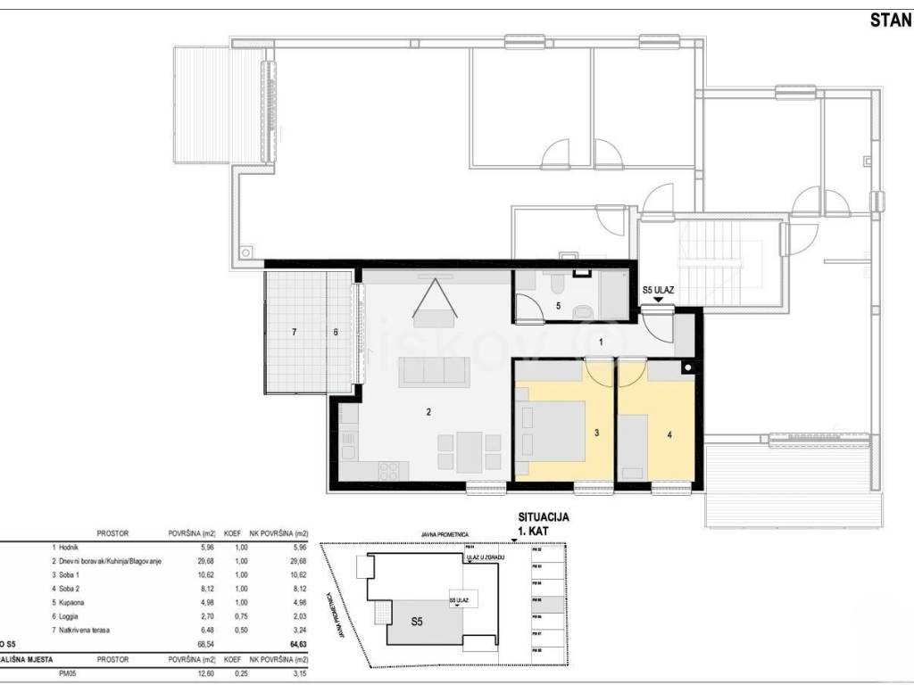 Stan u zgradi, Prodaja, Kolan, Mandre