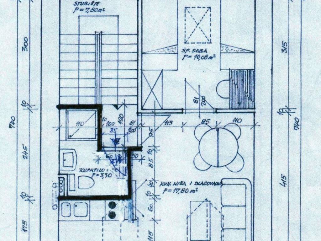 Tlocrt - visoko potkrovlje