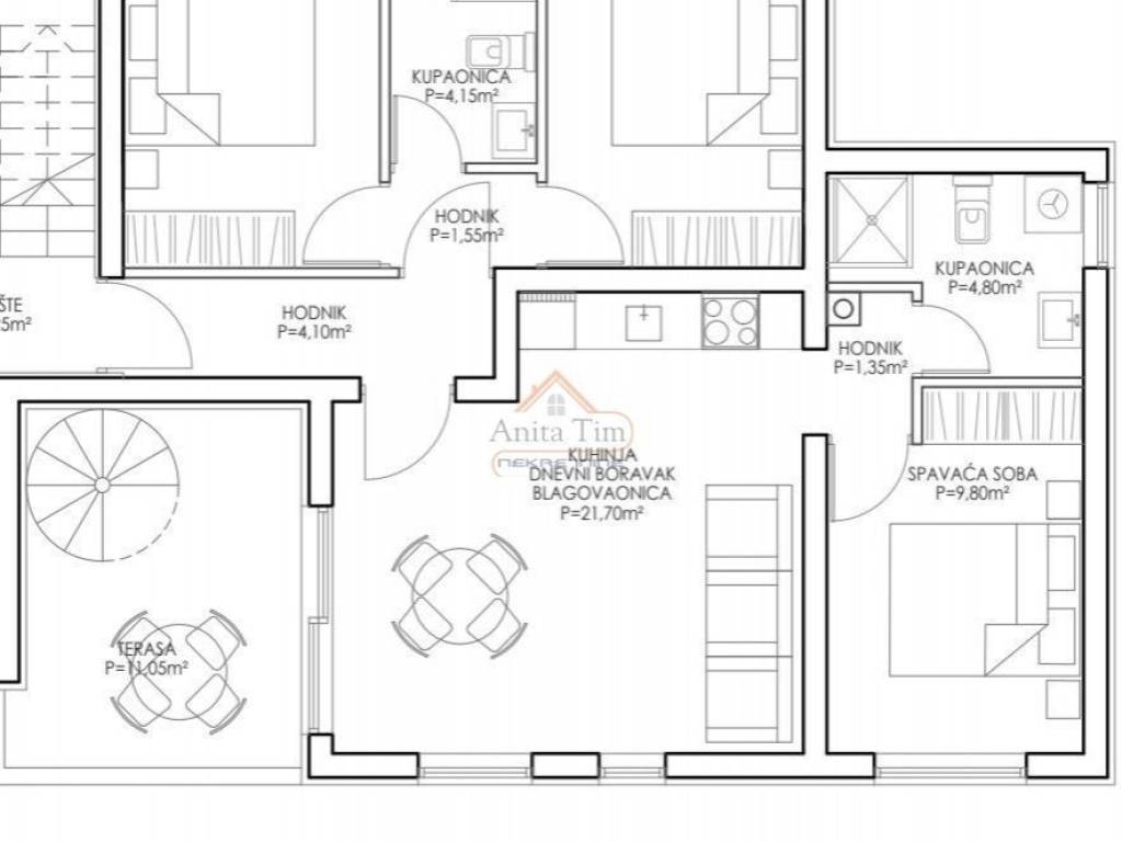 Flat in a building, Sale, Nin, Zaton