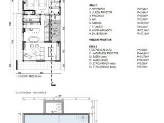 Primosten, gradjevinsko zemljiste - Primosten Burnji - tlocrt 1