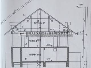 Zagreb, prodaja kuca Podsused - Vrapce - presjek kuce 