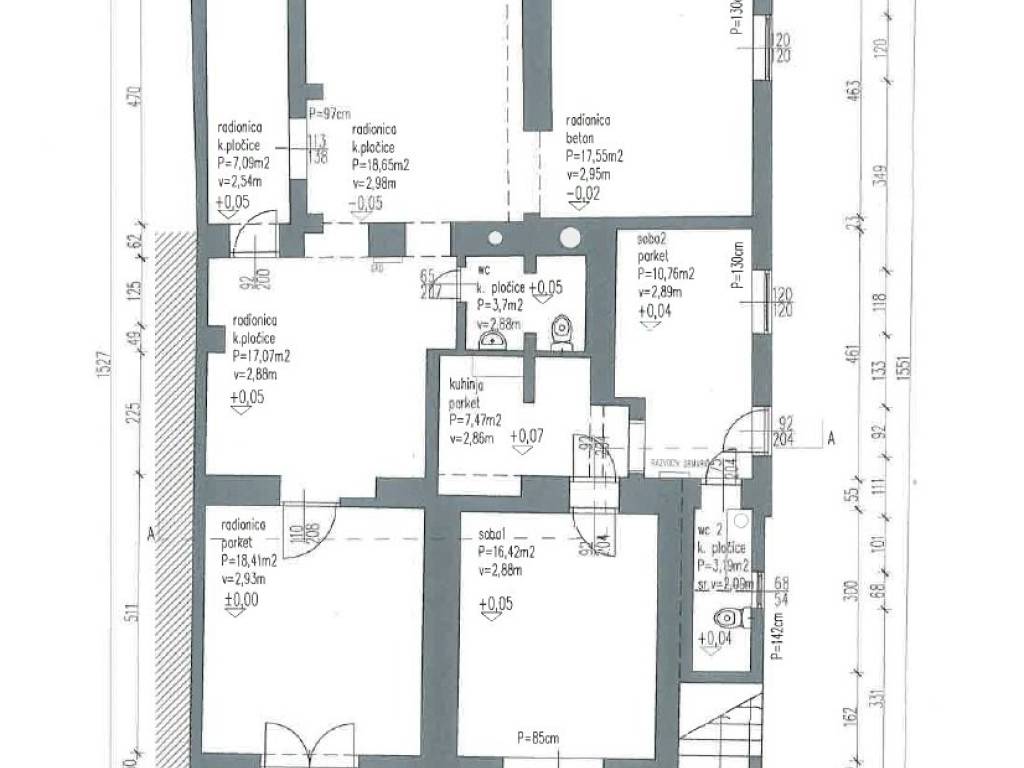 Zagreb, prodaja kuca Maksimir tlocrt prizemlja