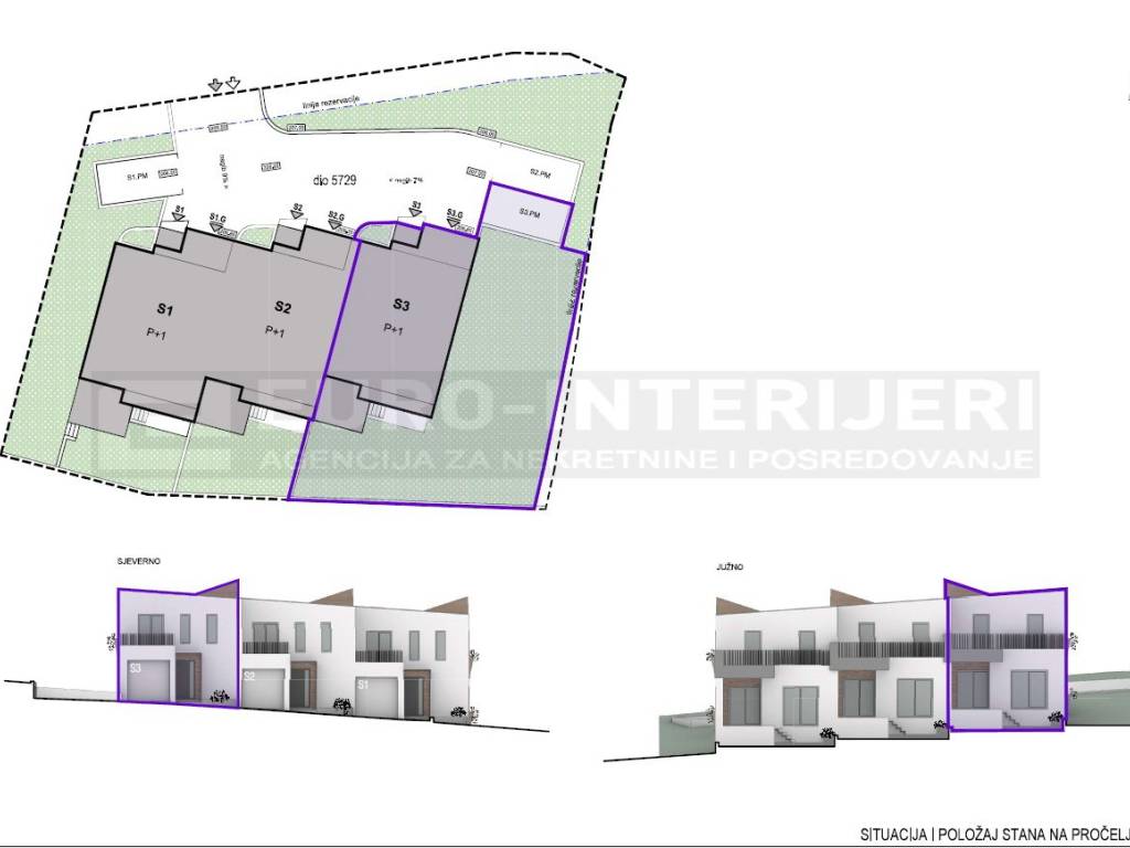 Zagreb, prodaja kuca Perjavica - kuce u nizu - novogradnja polozaj kuce S3