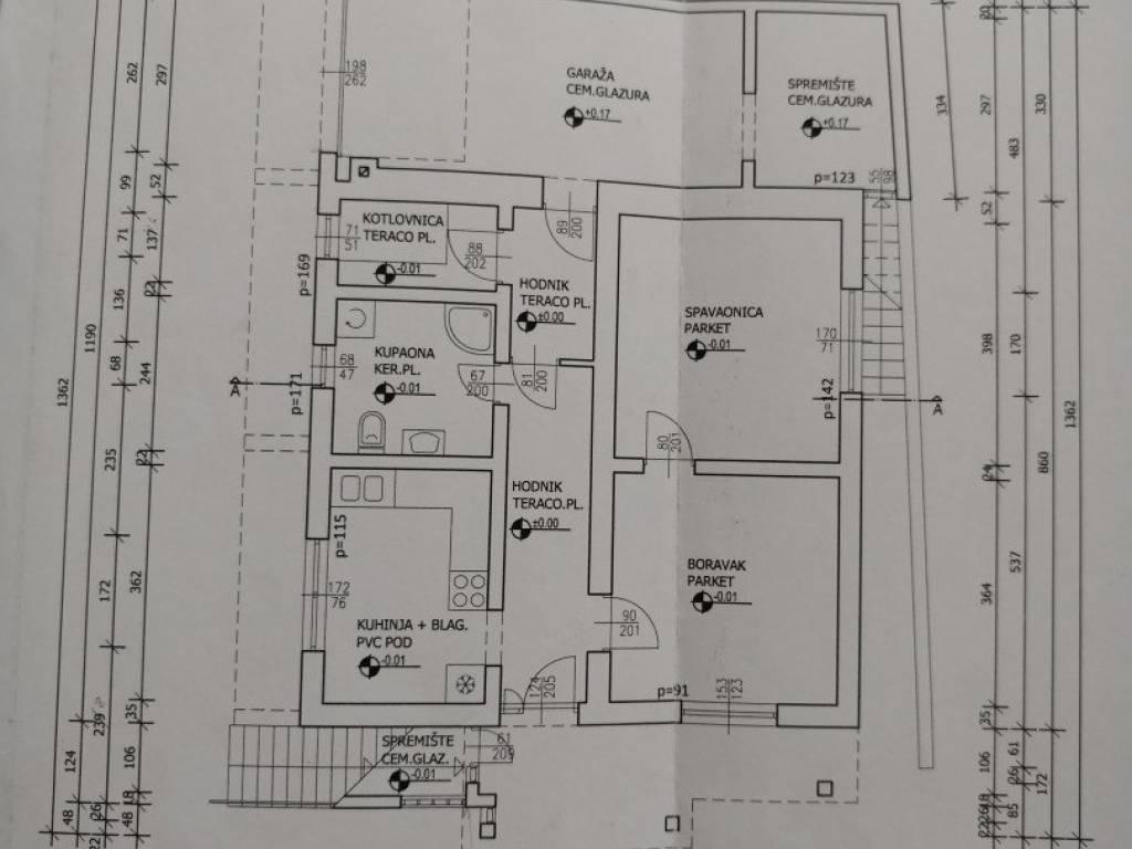 Zagreb, prodaja kuca Vrapce - tlocrt prizemlja