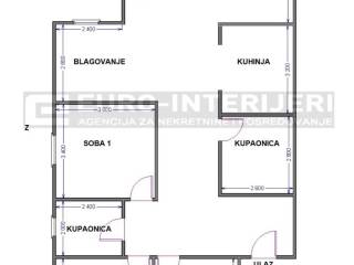 PRODAJA STANOVA ZAGREB, STENJEVEC - TLOCRT STANA