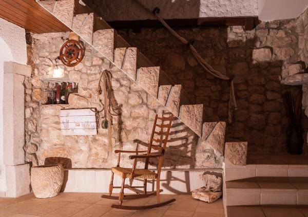 Stairs from the tavern to the living room