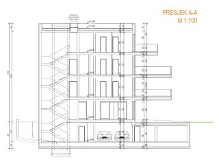 PRODAJA STANOVA ZAGREB - STENJEVEC - NOVOGRADNJA PRESJEK ZGRADE