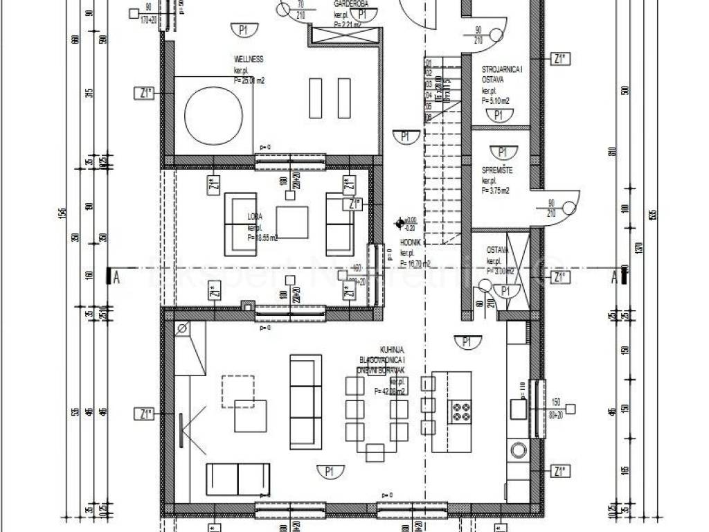 Luksuzna vila, Prodaja, Trogir - Okolica, Plano