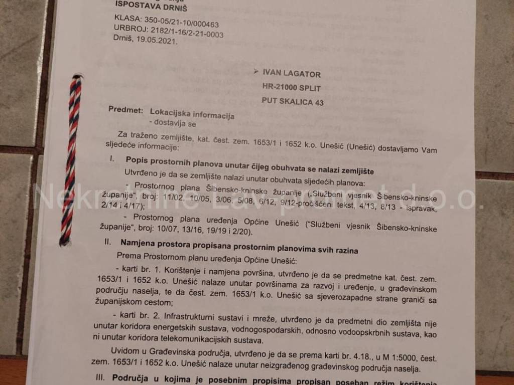 Gradjevinsko mjesovito, Prodaja, Unesic, Unesic