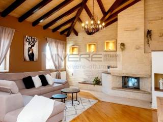 Living room with fireplace