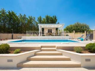Stairs to pool level