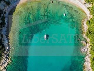 aerial view of the open sea