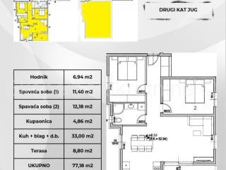 Flat in a new building, Sale, Okrug, Okrug Gornji