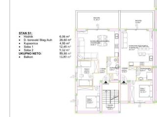 Flat in a new building, Sale, Okrug, Okrug Gornji