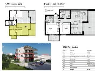 Flat in a new building, Sale, Okrug, Okrug Gornji