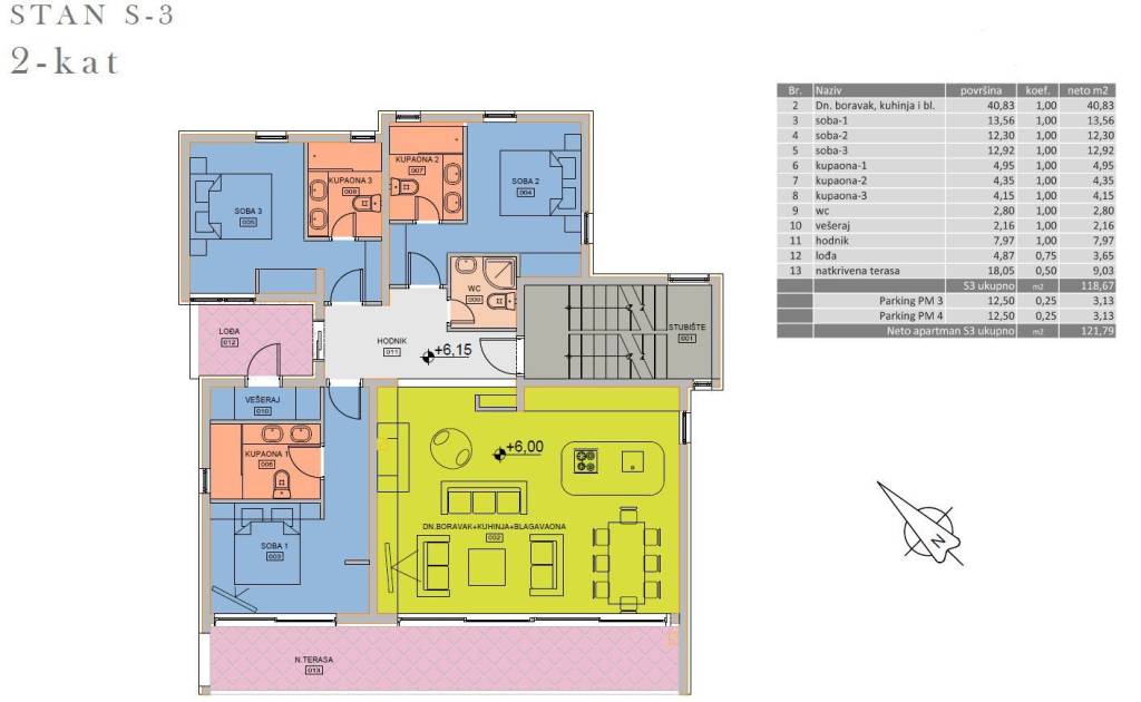 Apartman na moru, Prodaja, Kolan, Mandre