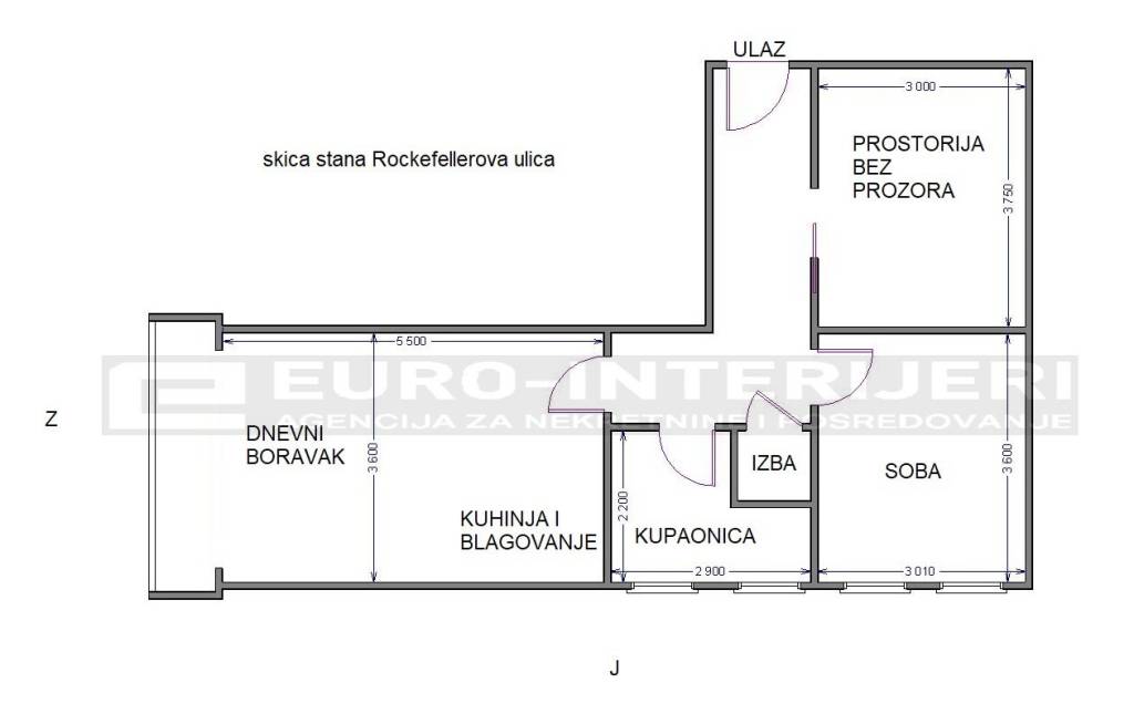 skica stana
