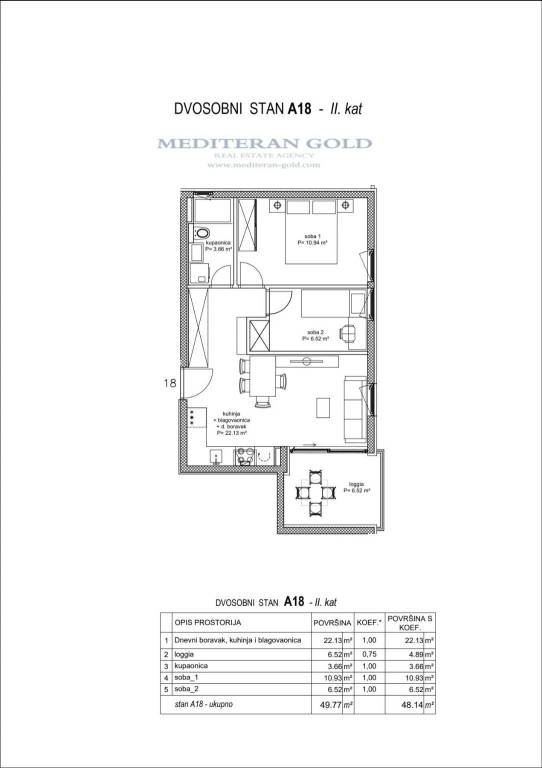 A18, 2.kat, 2-sob,48,14m2, 296.000€-ink