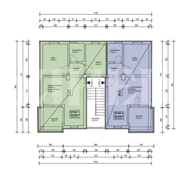 Apartman na moru, Prodaja, Preko, Poljana