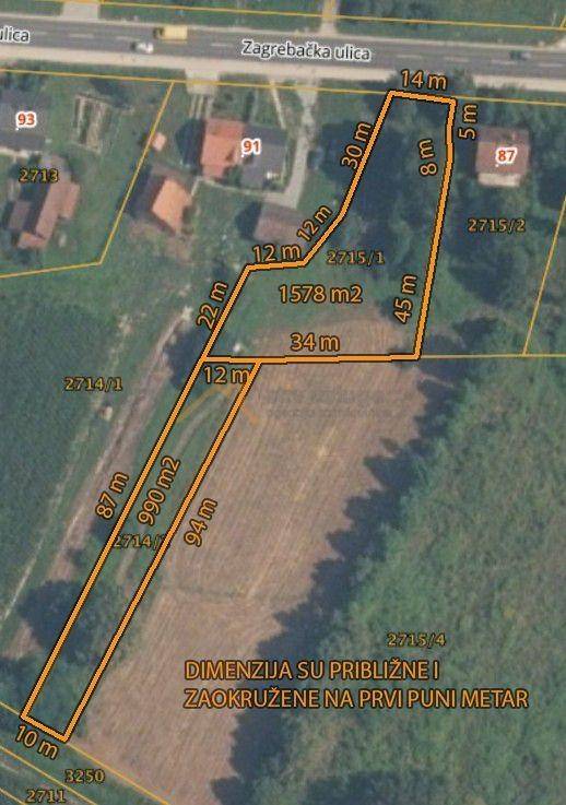 Gradjevinsko stambeno zemljiste, Prodaja, Ivanic-Grad - Okolica, Graberje Ivanicko