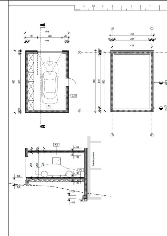 Garage plan villa IN 1