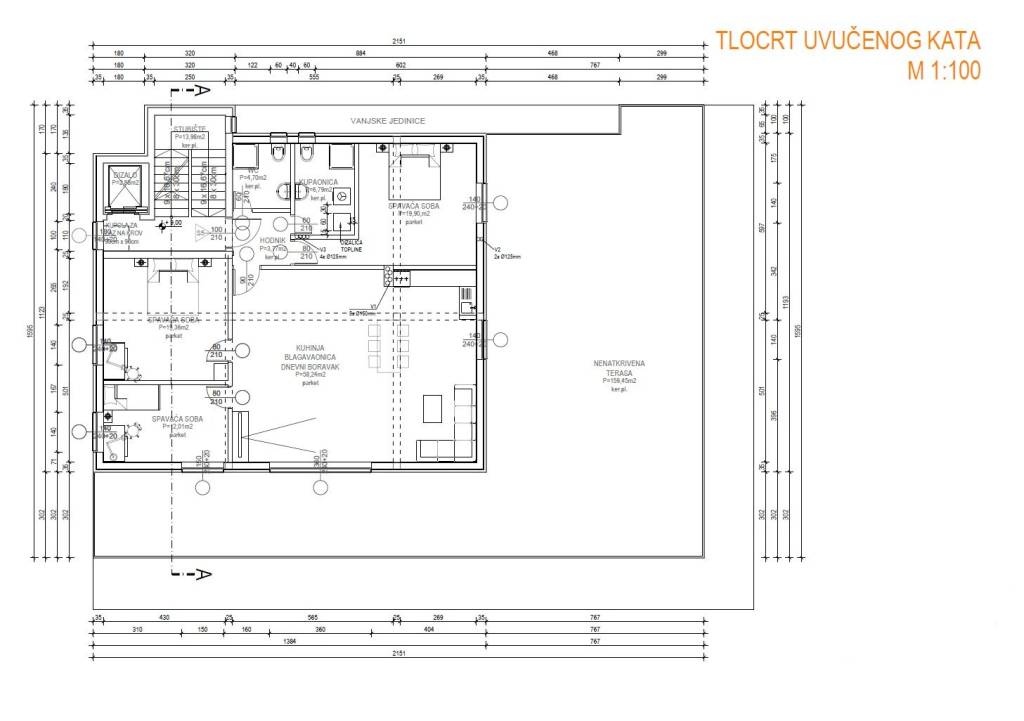 Zagreb- novogradnja - Stenjevec - Gajnice - tlocrt