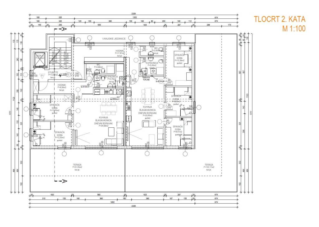 Zagreb- novogradnja - Stenjevec - Gajnice - tlocrt