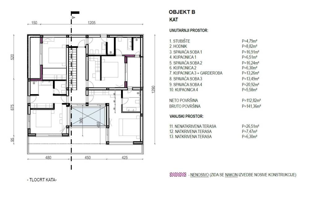 Primosten, gradjevinsko zemljiste - Primosten Burnji - tlocrt 5