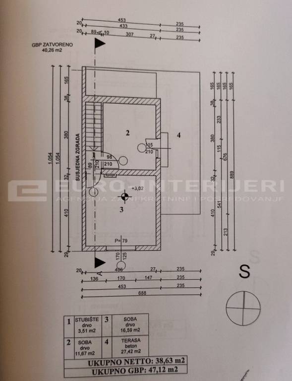 Zagreb, prodaja kuca Donja Dubrava - tlocrt 1
