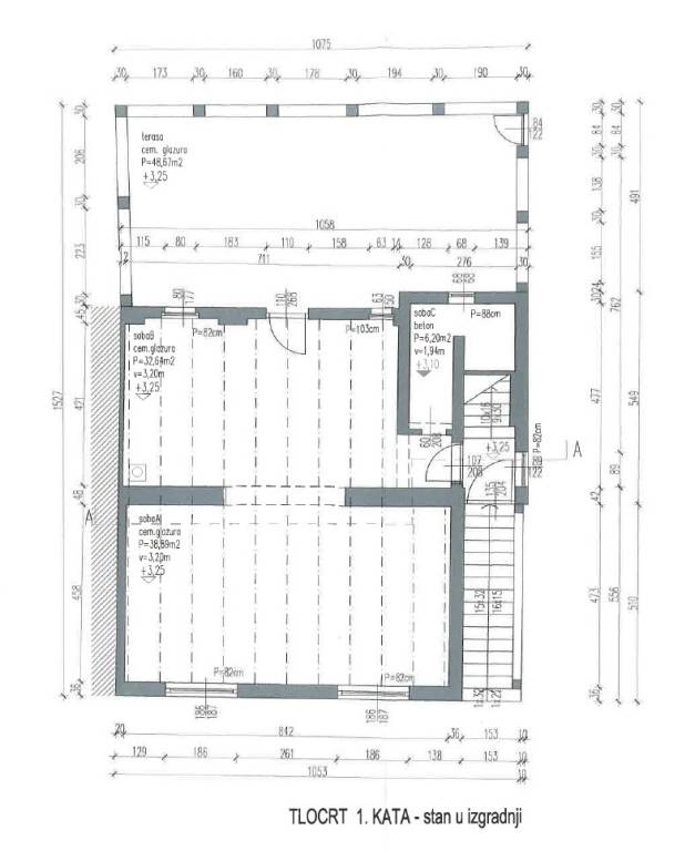 Zagreb, prodaja kuca Maksimir tlocrt 1 kat