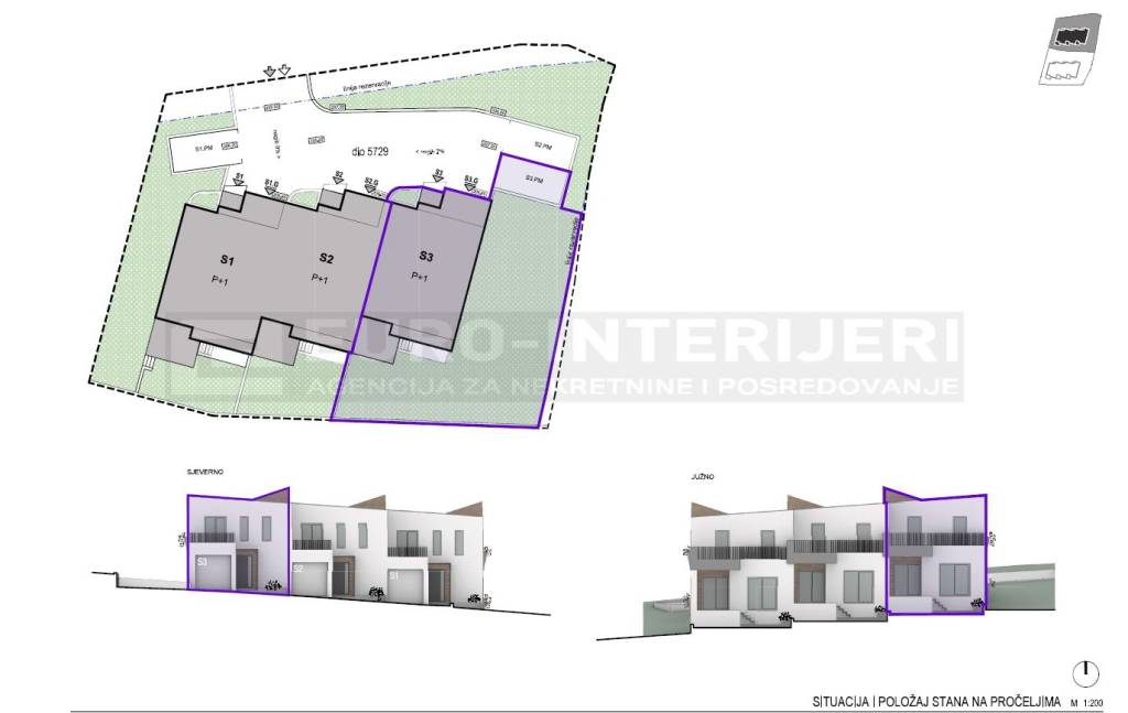 Zagreb, prodaja kuca Perjavica - kuce u nizu - novogradnja polozaj kuce S3