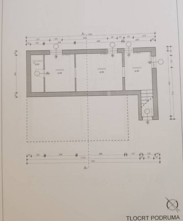 Jakovlje, prodaja kuca - uredna obiteljska kuca tlocrt podrum