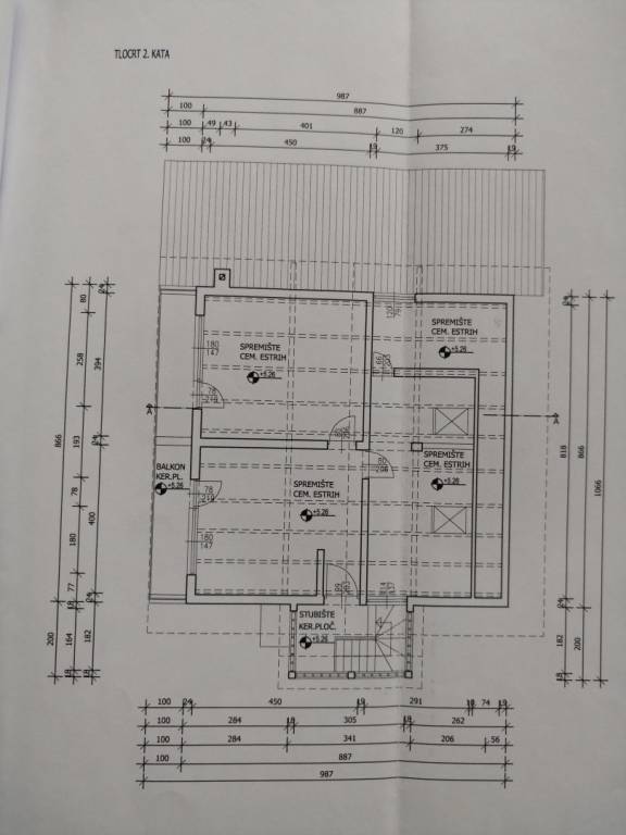 Zagreb, prodaja kuca Vrapce - tlocrt 2 kat