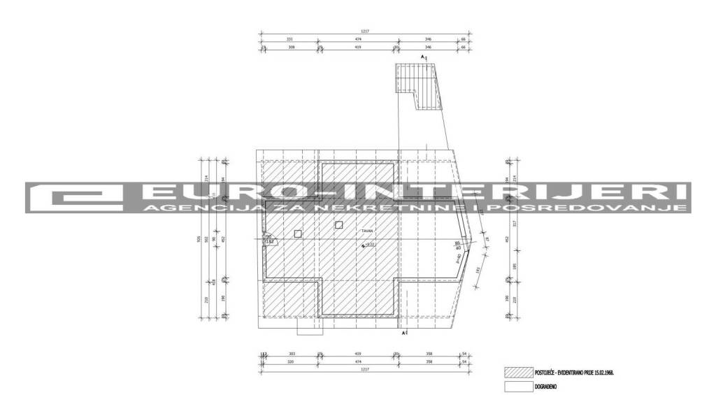PRODAJA KUCA ZAGREB - VRAPCE ZA OBNOVU - TLOCRT