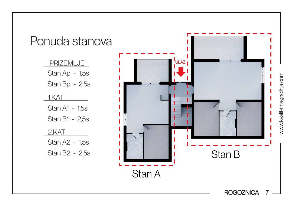 Katalog stanova rogoznica zgrade 8