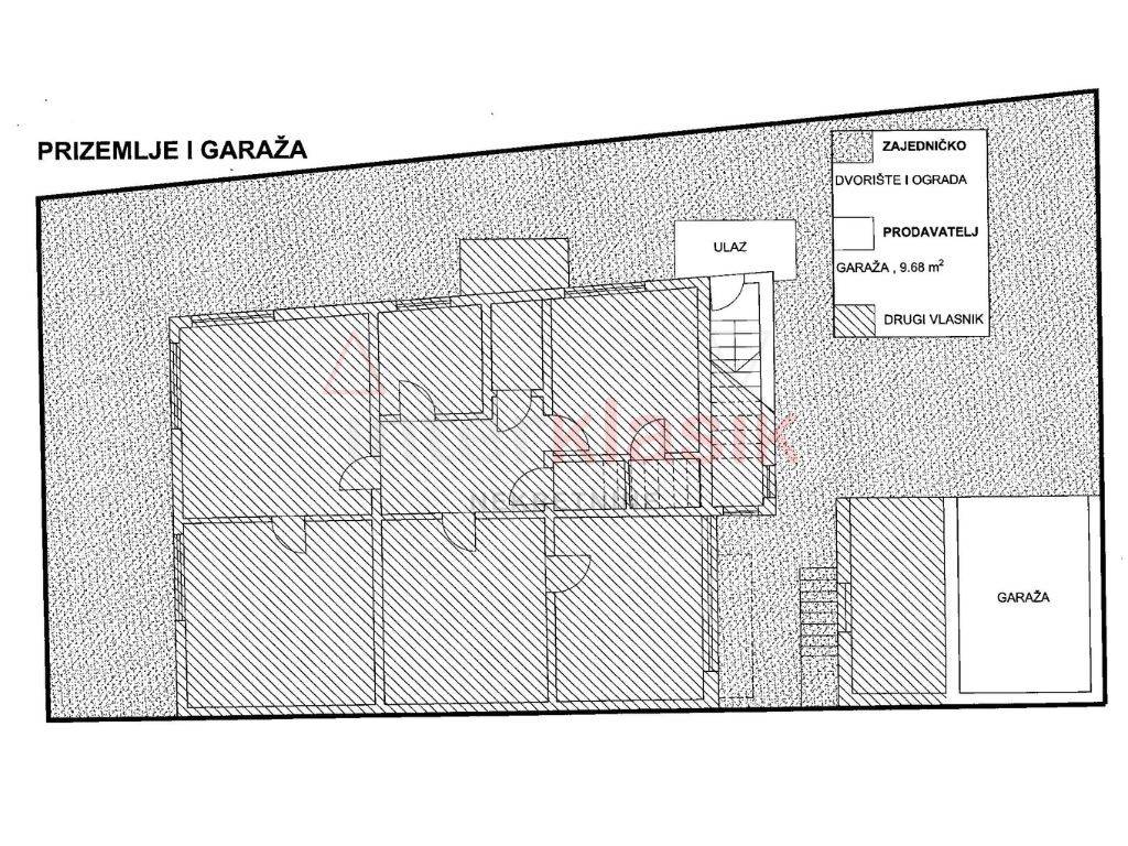 B10 tlocrt prizemlje i garaža
