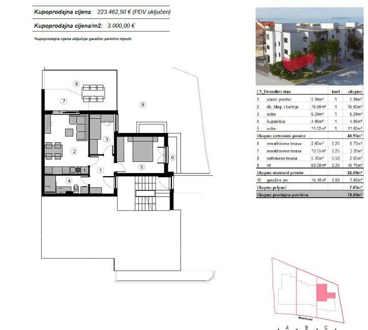 2-sob, priz 44,95m2
