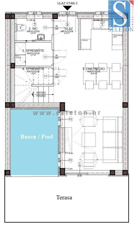 Haus wohnung porec funtana mit pool 100